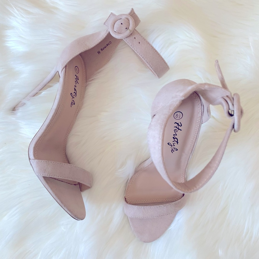 Ankle Strap Rounded Buckle Open Toe Stiletto Heel… - image 6